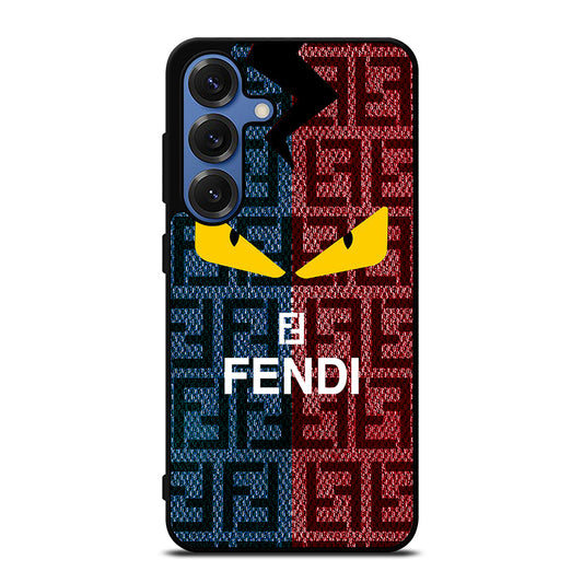 FENDI ROMA BLUE RED PATTERN Samsung Galaxy Case Cover