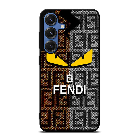 FENDI ROMA BROWN GREY PATTERN Samsung Galaxy Case Cover