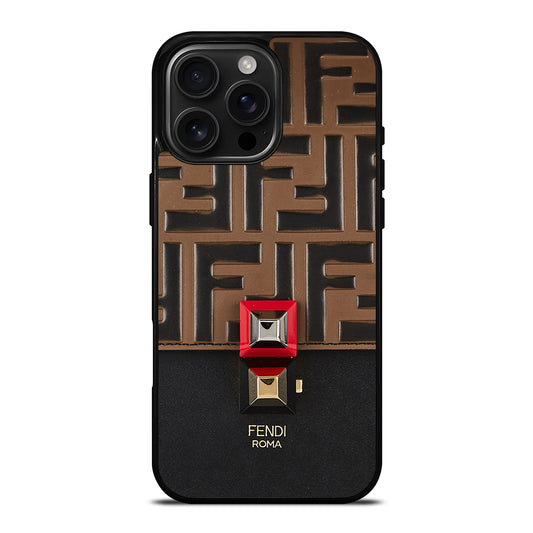 FENDI ROMA BROWN PATTERN iPhone Case Cover