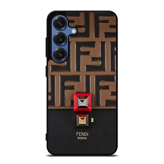 FENDI ROMA BROWN PATTERN Samsung Galaxy Case Cover