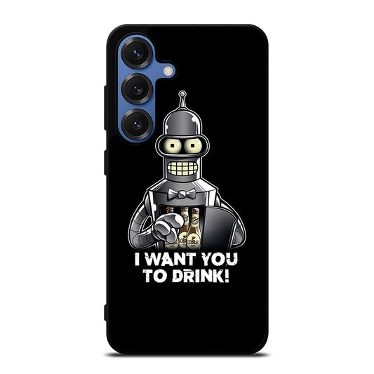FUTURAMA BENDER I WANT YOU TO DRINK Samsung Galaxy Case Cover