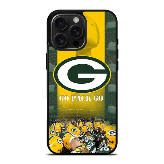 GREEN BAY PACKERS GO PACK GO LOGO 2 iPhone Case Cover