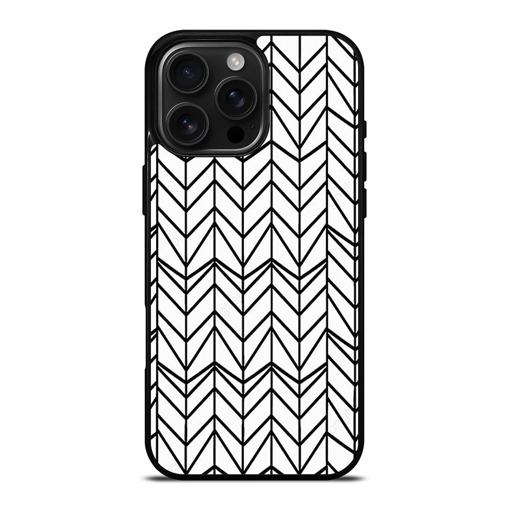 HERRINGBONE TRIANGLE PATTERN 2 iPhone Case Cover