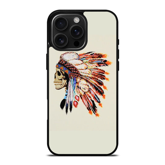 INDIAN FEATHER SKULL 2 iPhone Case Cover