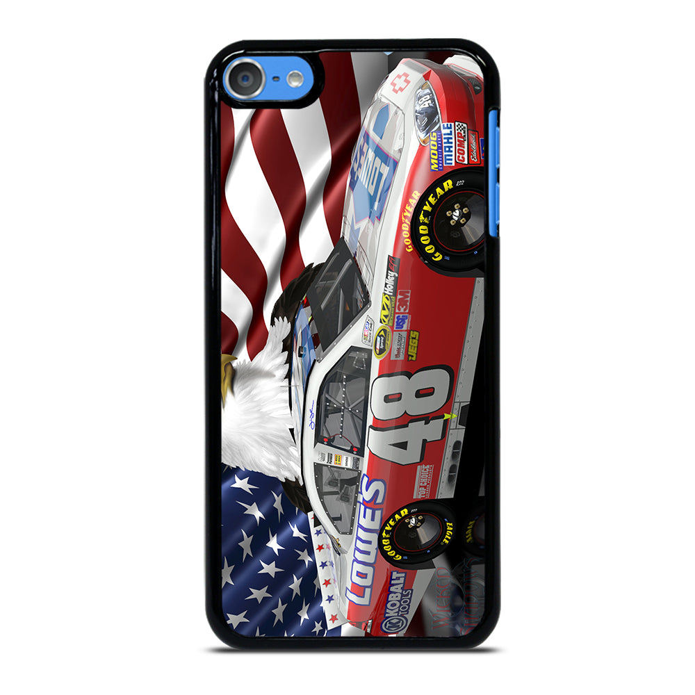 JIMMIE JOHNSON NASCAR AMERICAN FLAG iPod Touch Case Cover