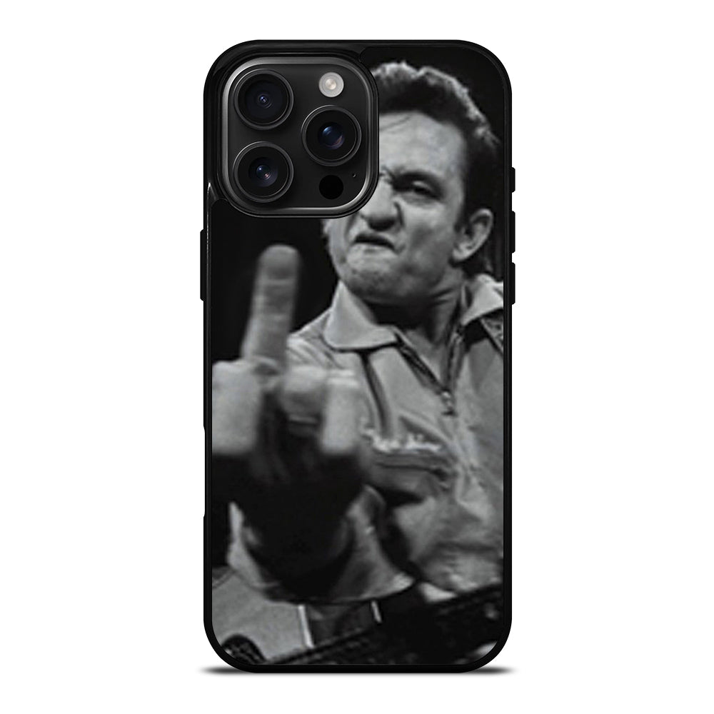 JOHNNY CASH MIDDLE FINGER iPhone Case Cover