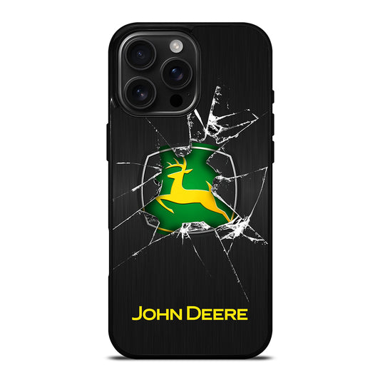 JOHN DEERE CRACKED GLASS LOGO iPhone Case Cover