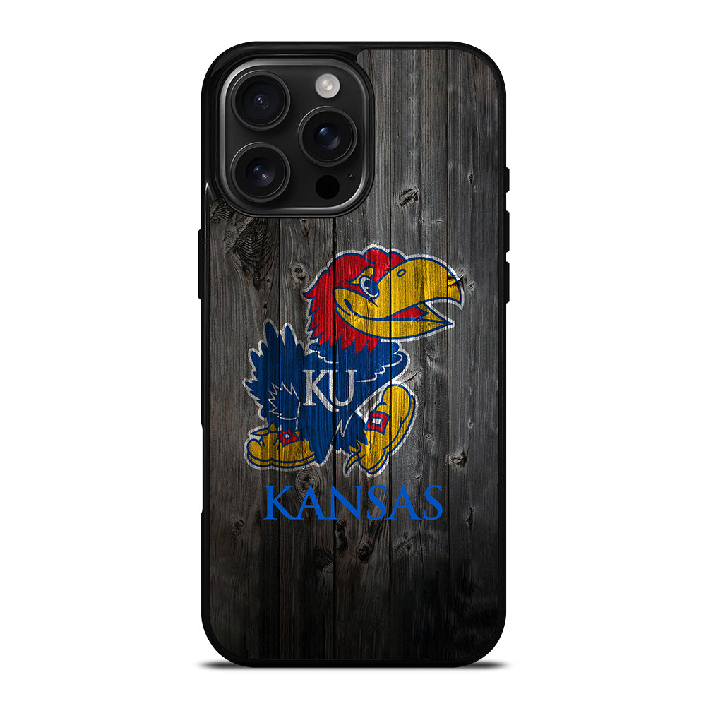 KANSAS JAYHAWKS WOODEN LOGO iPhone Case Cover