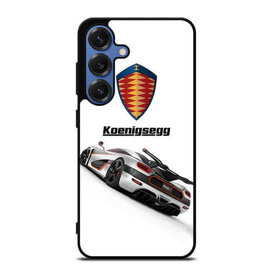 KOENIGSEGG WHITE CAR Samsung Galaxy Case Cover