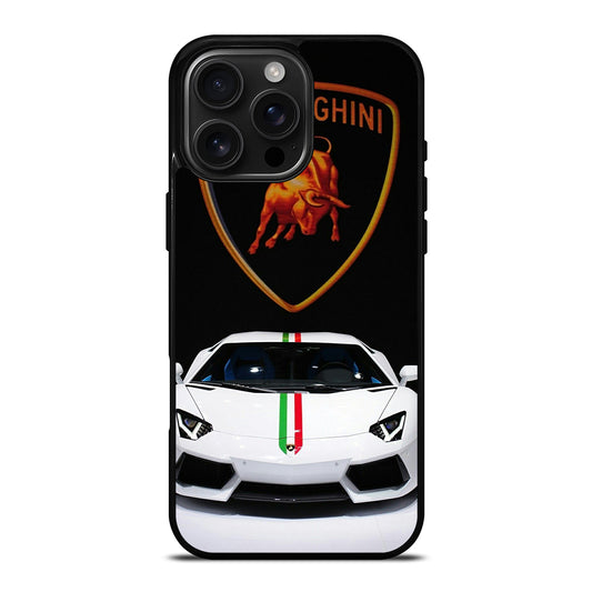 LAMBORGHINI WHITE CAR iPhone Case Cover