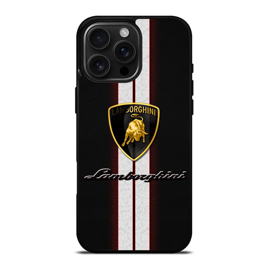 LAMBORGHINI WHITE STRIPE LOGO iPhone Case Cover