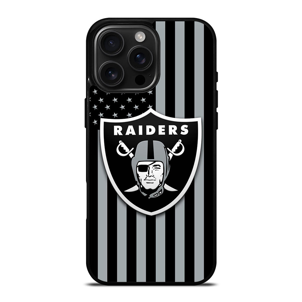 LAS VEGAS RAIDERS AMERICAN FLAG LOGO iPhone Case Cover