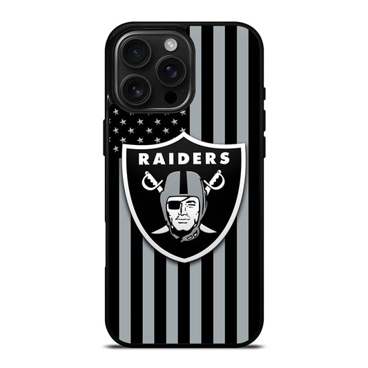 LAS VEGAS RAIDERS AMERICAN FLAG LOGO iPhone Case Cover