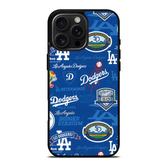 LOS ANGELES DODGERS LOGO COLLAGE iPhone Case Cover
