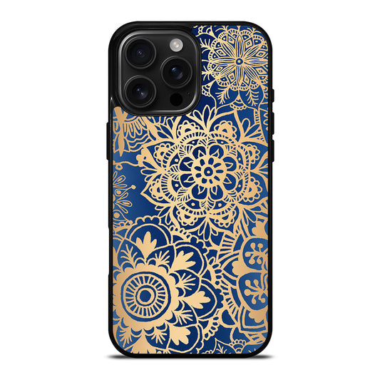 MANDALA BLUE PATTERN iPhone Case Cover