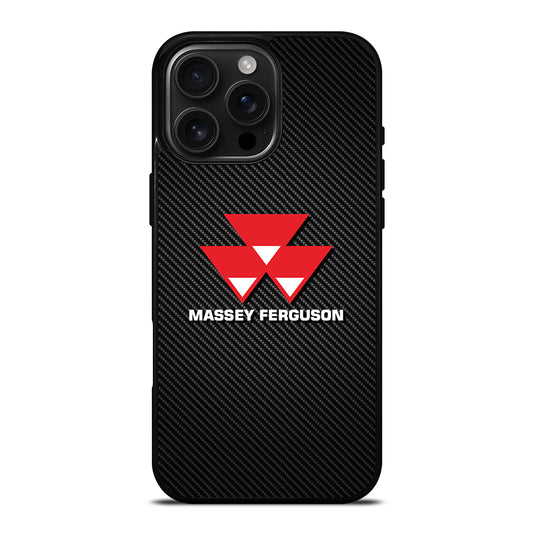 MASSEY FERGUSON TRACTOR LOGO CARBON iPhone Case Cover