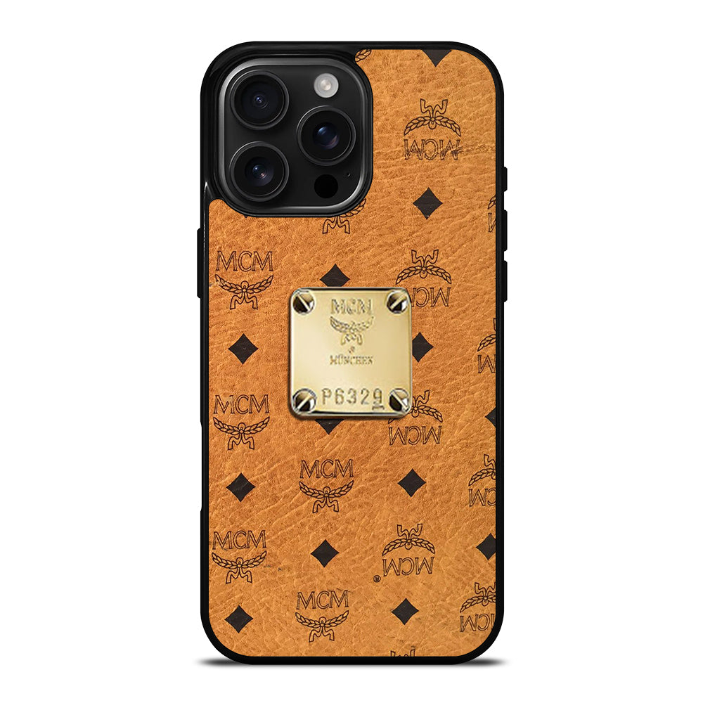 MCM WORLD WIDE BROWN LEATHER 2 iPhone Case Cover