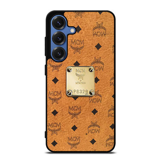 MCM WORLD WIDE BROWN LEATHER 2 Samsung Galaxy Case Cover