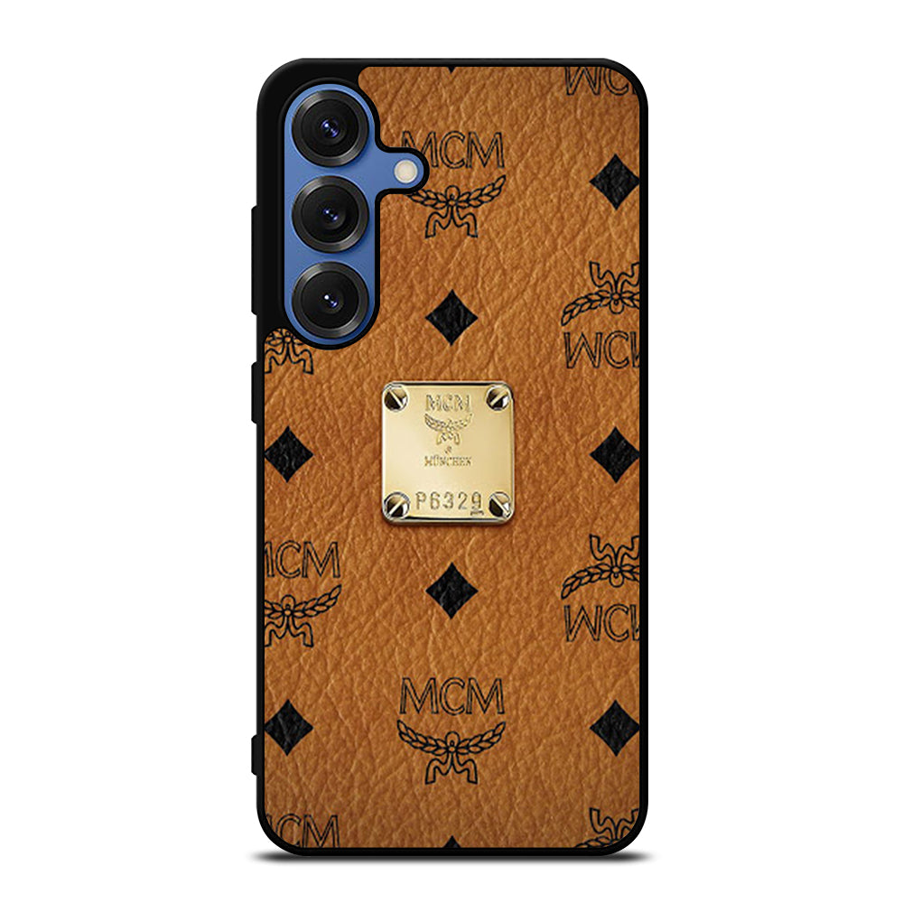 MCM WORLD WIDE BROWN LEATHER Samsung Galaxy Case Cover