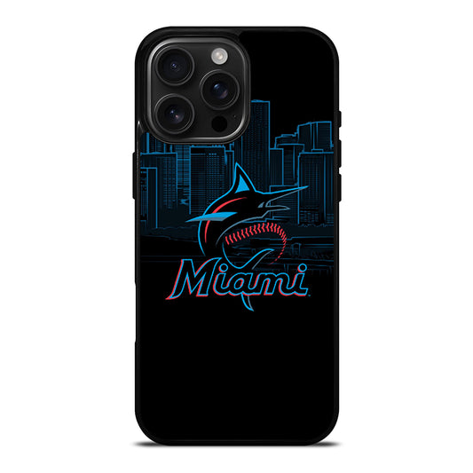 MIAMI MARLINS BLACK iPhone Case Cover
