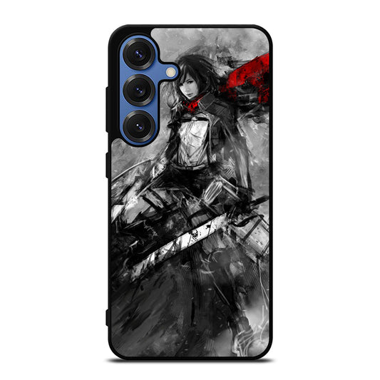 MIKASA ACKERMAN ATTACK ON TITAN ART Samsung Galaxy Case Cover