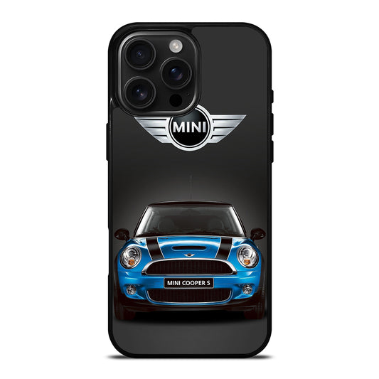 MINI COOPER BLUE CAR iPhone Case Cover