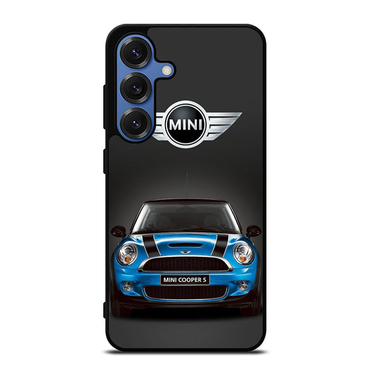 MINI COOPER BLUE CAR Samsung Galaxy Case Cover