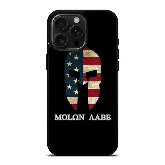 MOLON LABE AMERICAN FLAG BLACK iPhone Case Cover