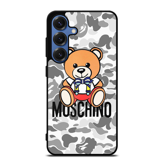 MOSCHINO TEDDY BEAR BAPE CAMO Samsung Galaxy Case Cover