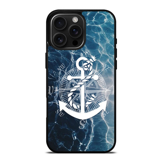NAUTICAL ANCHOR LOGO iPhone Case Cover
