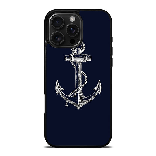 NAUTICAL ANCHOR NAVY BLUE iPhone Case Cover