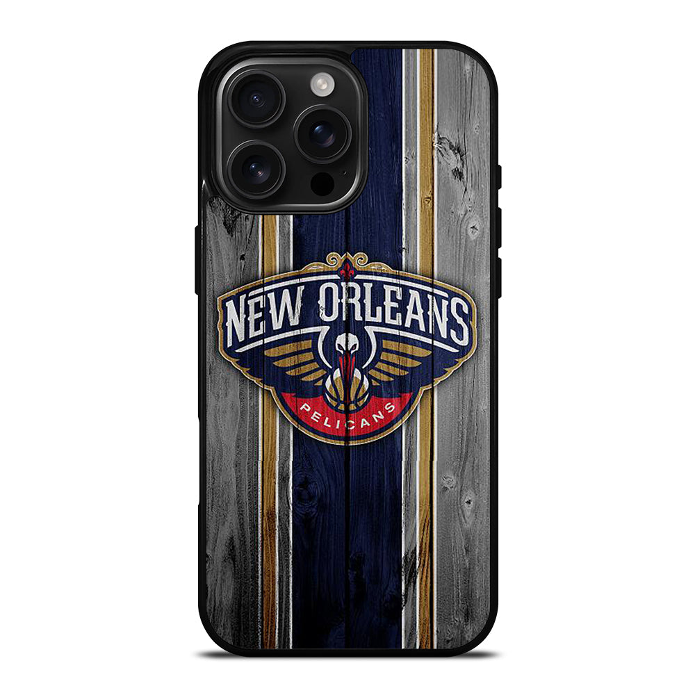 NEW ORLEANS PELICANS WOODEN LOGO iPhone Case Cover