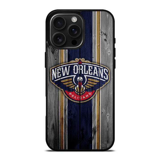 NEW ORLEANS PELICANS WOODEN LOGO iPhone Case Cover