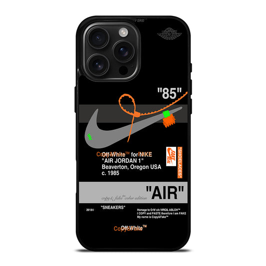 NIKE OFF WHITE AIR JORDAN 1 iPhone Case Cover