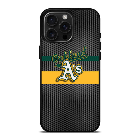 OAKLAND ATHLETICS METAL LOGO iPhone Case Cover