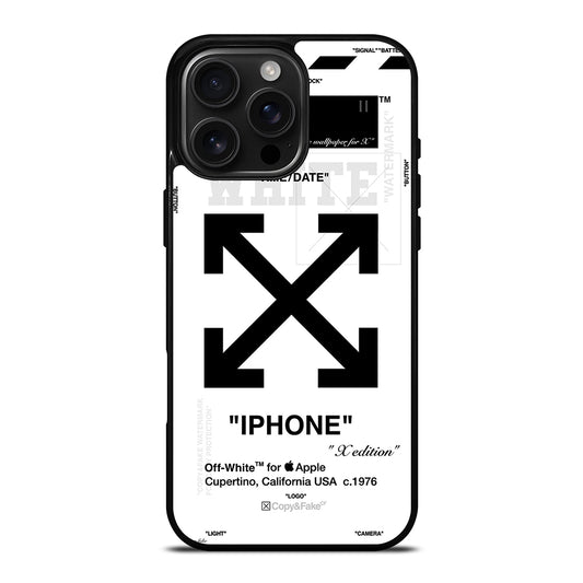 OFF WHITE BLACK CROSS iPhone Case Cover