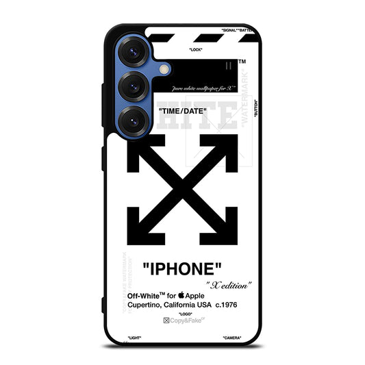 OFF WHITE BLACK CROSS Samsung Galaxy Case Cover
