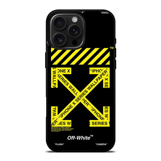 OFF WHITE YELLOW CROSS iPhone Case Cover