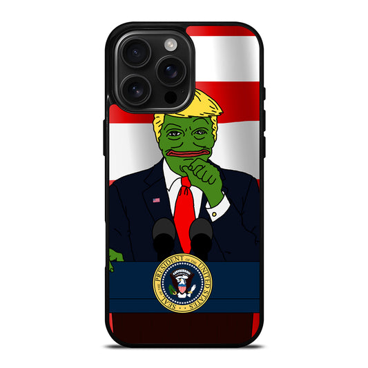 PEPE THE SMUG FROG DONALD TRUMP iPhone Case Cover