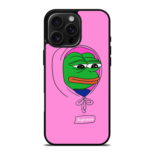 PEPE THE SMUG FROG PINK HOODIE iPhone Case Cover