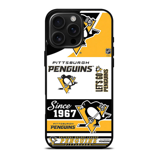 PITTSBURGH PENGUINS LOGO COLLAGE iPhone Case Cover