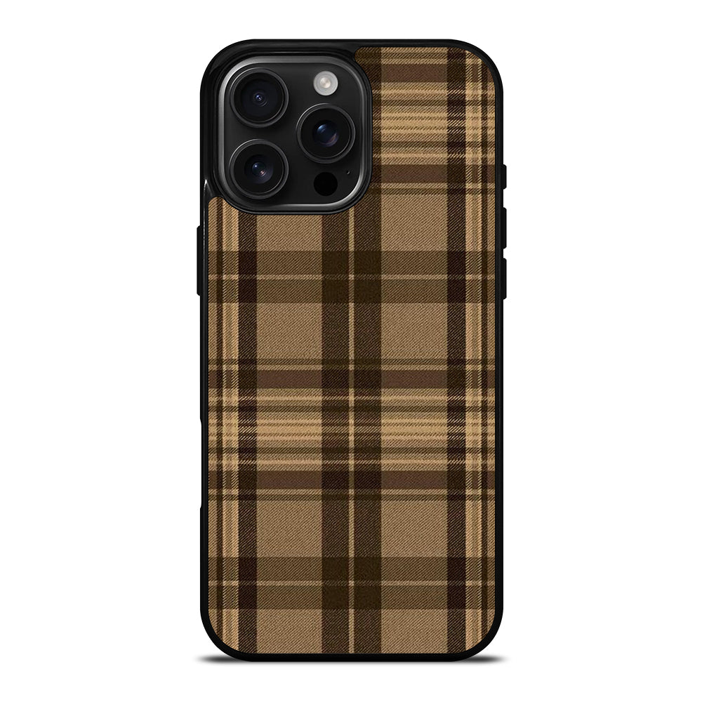 PLAID BROWN 1 iPhone Case Cover