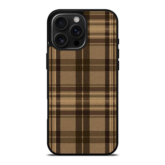 PLAID BROWN 1 iPhone Case Cover