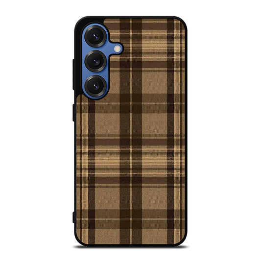 PLAID BROWN 1 Samsung Galaxy Case Cover