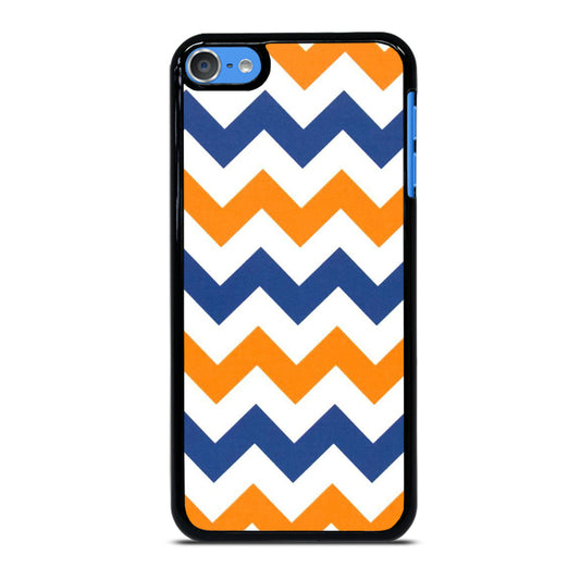 RILEY BLAKE ORANGE AND BLUE STRIPE iPod Touch Case Cover