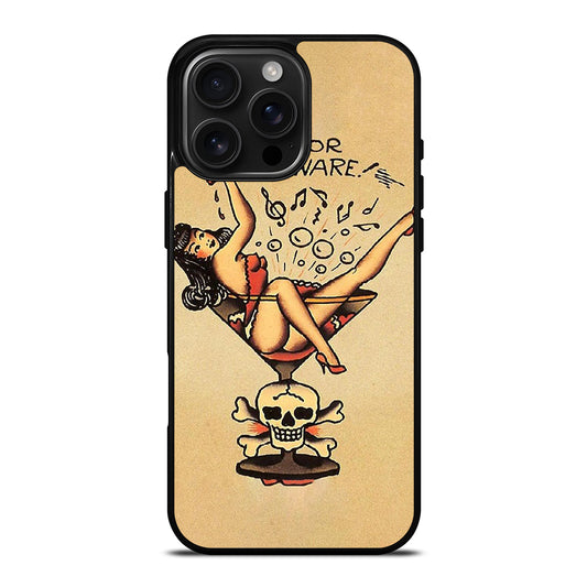 SAILOR JERRY BEWARE TATTOO iPhone Case Cover
