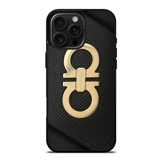 SALVATORE FERRAGAMO GOLD LOGO iPhone Case Cover
