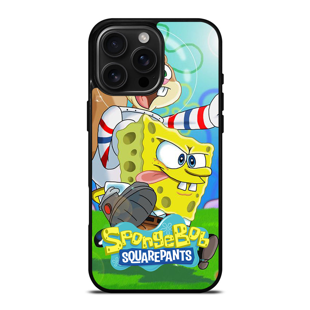 SANDY SQUIRREL AND SPONGEBOB SQUAREPANTS iPhone Case Cover