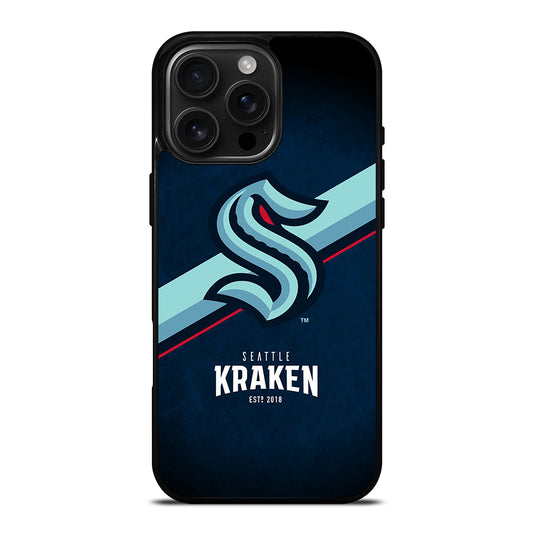 SEATTLE KRAKEN STRIPE LOGO iPhone Case Cover
