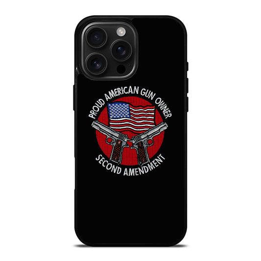 SECOND AMENDMENT AMERICAN GUN LOGO iPhone Case Cover